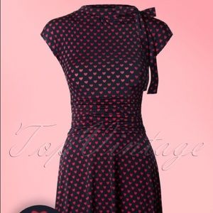 Retrolicious Bridget Heart Bombshell Dress, Size S